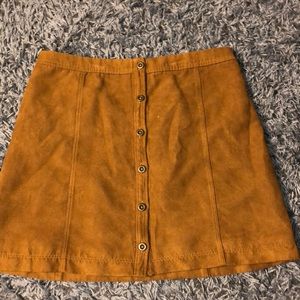 Brown suede skirt from hollister